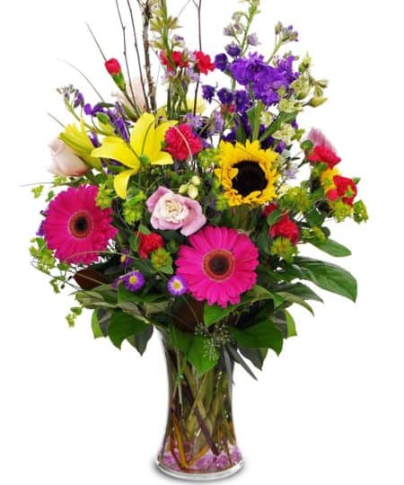 Color me happy....The name says it all! Gerbers, Sunflowers, Lisianthus, etc.
