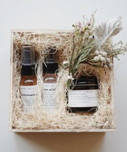 This is the perfect gift which comes in a keepsake wooden crate includes Luminescent Nutritive Serum, Rose Petal Hydrosol Mist and Nourish Mud Cleanser